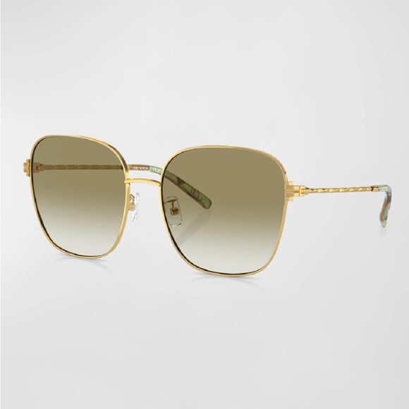 Tory Burch Gold-Tone Square Sunglasses - Picture 1 of 7